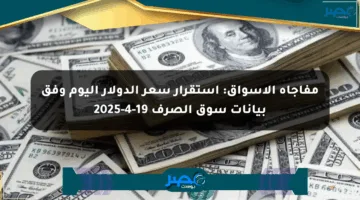 مفاجأة الأسواق: استقرار سعر الدولار اليوم وفق بيانات سوق الصرف 19-4-2025